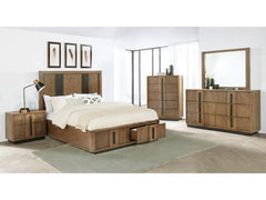 Terrace Ash Brown 5-piece Queen Bedroom Set - Ornate Home
