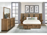 Terrace Ash Brown 5-piece Queen Wall Panel Bedroom Set - Ornate Home