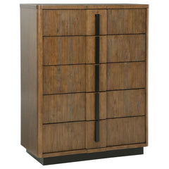 Terrace Ash Brown 6-piece Eastern King Wall Panel Bedroom Set - Ornate Home