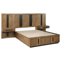 Terrace Ash Brown 6-piece Queen Wall Panel Bedroom Set - Ornate Home