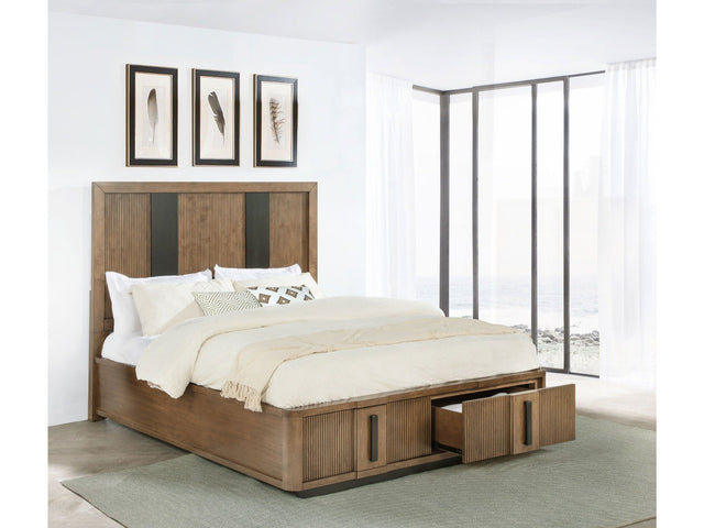 Terrace Ash Brown Eastern King Storage Bed - Ornate Home