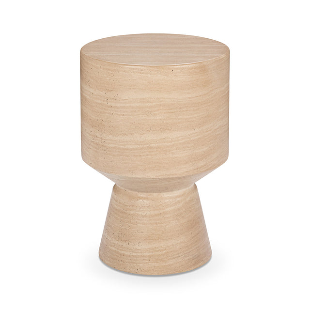 Terrace Beige Outdoor 22" Round Accent Table