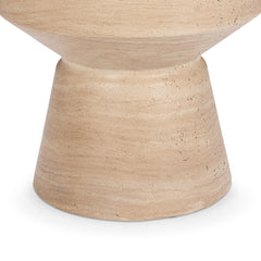 Terrace Beige Outdoor 22" Round Accent Table