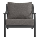 Terrace Carbon Graphite Outdoor Patio Aluminum Accent Armchair - Ornate Home