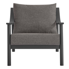 Terrace Carbon Graphite Outdoor Patio Aluminum Accent Armchair - Ornate Home