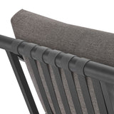 Terrace Carbon Graphite Outdoor Patio Aluminum Accent Armchair - Ornate Home