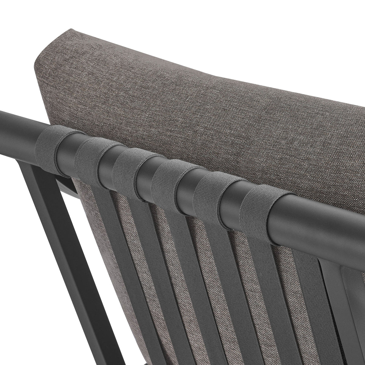 Terrace Carbon Graphite Outdoor Patio Aluminum Accent Armchair - Ornate Home