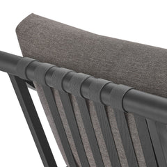 Terrace Carbon Graphite Outdoor Patio Aluminum Accent Armchair - Ornate Home