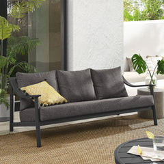 Terrace Carbon Graphite Outdoor Patio Aluminum Sofa - Ornate Home