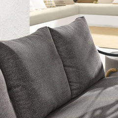 Terrace Carbon Graphite Outdoor Patio Aluminum Sofa - Ornate Home