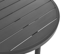 Terrace Graphite 35" Outdoor Patio Aluminum Round Coffee Table - Ornate Home