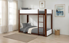 Terri White/Dark Cherry Twin/Twin Bunk Bed - Ornate Home
