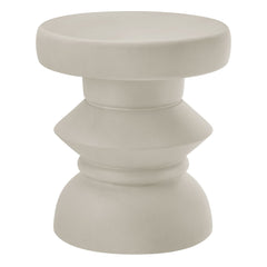 Terza Light Gray Indoor - Outdoor Patio Concrete Side Table - Ornate Home