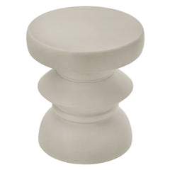 Terza Light Gray Indoor - Outdoor Patio Concrete Side Table - Ornate Home
