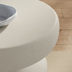 Terza Light Gray Indoor - Outdoor Patio Concrete Side Table - Ornate Home