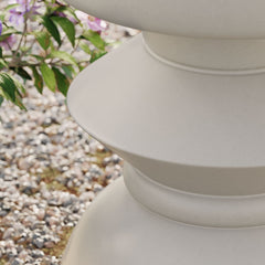 Terza Light Gray Indoor - Outdoor Patio Concrete Side Table - Ornate Home