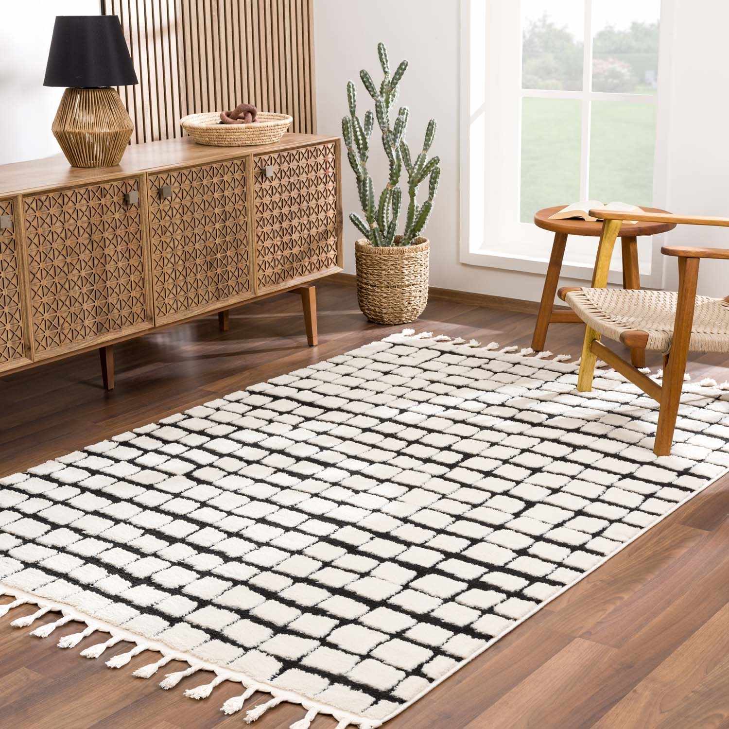 Teshi Checkered Area Rug - Ornate Home