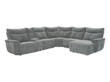 Tesoro Dark Gray 6-Piece Modular Power Reclining Sectional with Right Chaise - Ornate Home