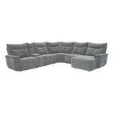 Tesoro Dark Gray 6-Piece Modular Power Reclining Sectional with Right Chaise - Ornate Home