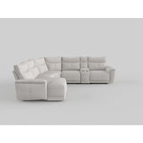 Tesoro Dark Gray 6-Piece Modular Power Reclining Sectional with Right Chaise - Ornate Home