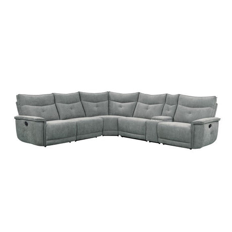 Tesoro Dark Gray 6-Piece Modular Reclining Sectional - Ornate Home