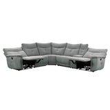 Tesoro Dark Gray 6-Piece Modular Reclining Sectional - Ornate Home