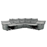 Tesoro Dark Gray 6-Piece Modular Reclining Sectional - Ornate Home