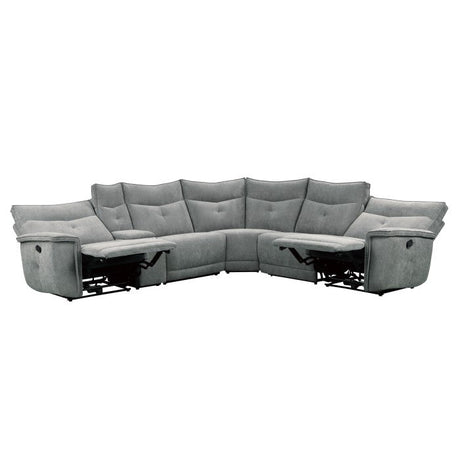 Tesoro Dark Gray 6-Piece Modular Reclining Sectional - Ornate Home