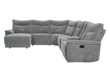 Tesoro Dark Gray 6-Piece Modular Reclining Sectional with Left Chaise - Ornate Home