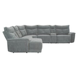 Tesoro Dark Gray 6-Piece Modular Reclining Sectional with Left Chaise - Ornate Home