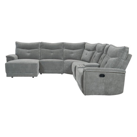 Tesoro Dark Gray 6-Piece Modular Reclining Sectional with Left Chaise - Ornate Home