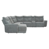 Tesoro Dark Gray 6-Piece Modular Reclining Sectional with Left Chaise - Ornate Home