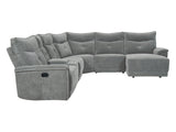 Tesoro Dark Gray 6-Piece Modular Reclining Sectional with Right Chaise - Ornate Home