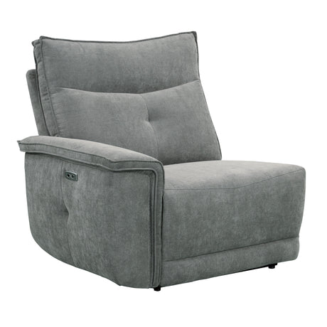 Tesoro Dark Gray Power Double Reclining Loveseat - Ornate Home