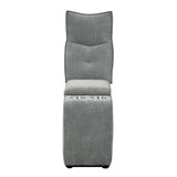 Tesoro Dark Gray Power Double Reclining Loveseat - Ornate Home