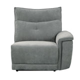 Tesoro Dark Gray Power Double Reclining Loveseat - Ornate Home