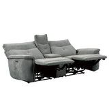 Tesoro Dark Gray Power Double Reclining Loveseat - Ornate Home