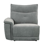 Tesoro Dark Gray Power Double Reclining Loveseat - Ornate Home
