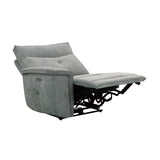 Tesoro Dark Gray Power Double Reclining Loveseat - Ornate Home