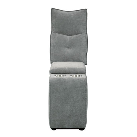 Tesoro Dark Gray Power Double Reclining Loveseat - Ornate Home