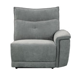 Tesoro Dark Gray Power Double Reclining Loveseat - Ornate Home