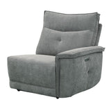 Tesoro Dark Gray Power Double Reclining Loveseat - Ornate Home