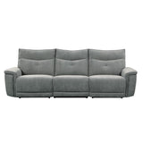 Tesoro Dark Gray Power Double Reclining Sofa - Ornate Home