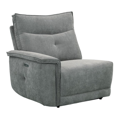 Tesoro Dark Gray Power Double Reclining Sofa - Ornate Home