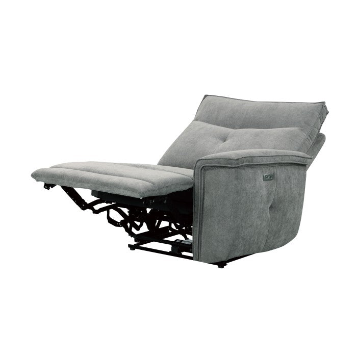 Tesoro Dark Gray Power Double Reclining Sofa - Ornate Home