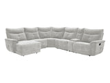 Tesoro Gray 6-Piece Modular Reclining Sectional with Left Chaise - Ornate Home