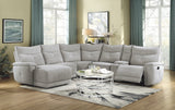 Tesoro Gray 6-Piece Modular Reclining Sectional with Left Chaise - Ornate Home