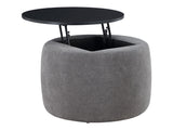 Tesoro Grey Ottoman - Ornate Home