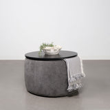 Tesoro Grey Ottoman - Ornate Home