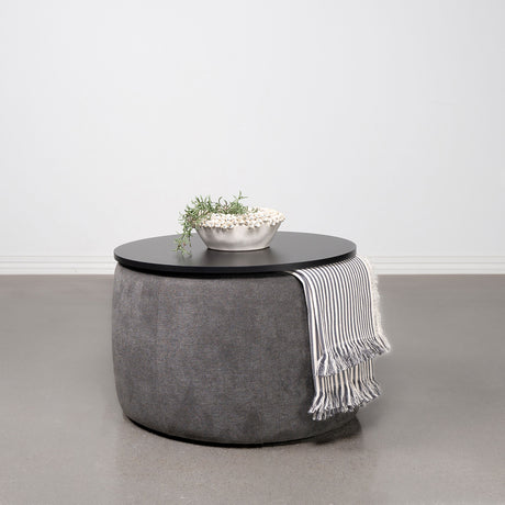Tesoro Grey Ottoman - Ornate Home